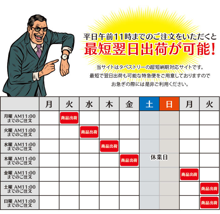 納期について | タペレスキュー