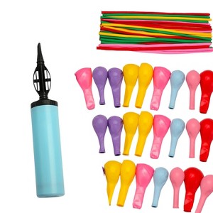 Trimate 100-Pack Long Balloons with Pump - Twisting & Modeling Fun