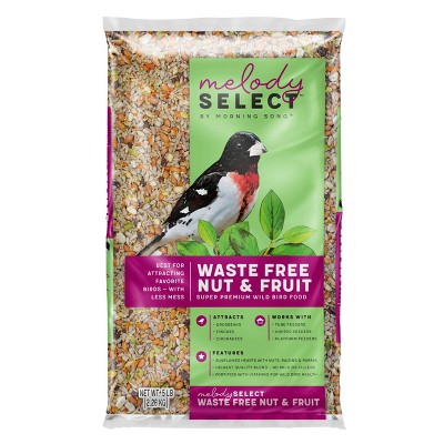 Melody Select 5lb Waste Free Nut & Fruit Wild Bird Food: Shell