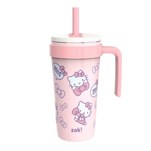Zak Designs 18oz Hello Kitty Stainless Steel Vacuum Fairway Straw