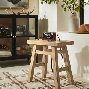 Thatcher Wood Stool Natural - Threshold™ designed with Studio