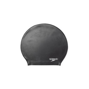 Speedo Volume Swim Cap - Black: Silicone Material, One Size Fits