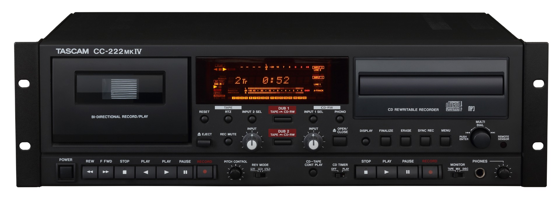 CC-222MKIV | CDレコーダー/カセットデッキ | TASCAM (日本)