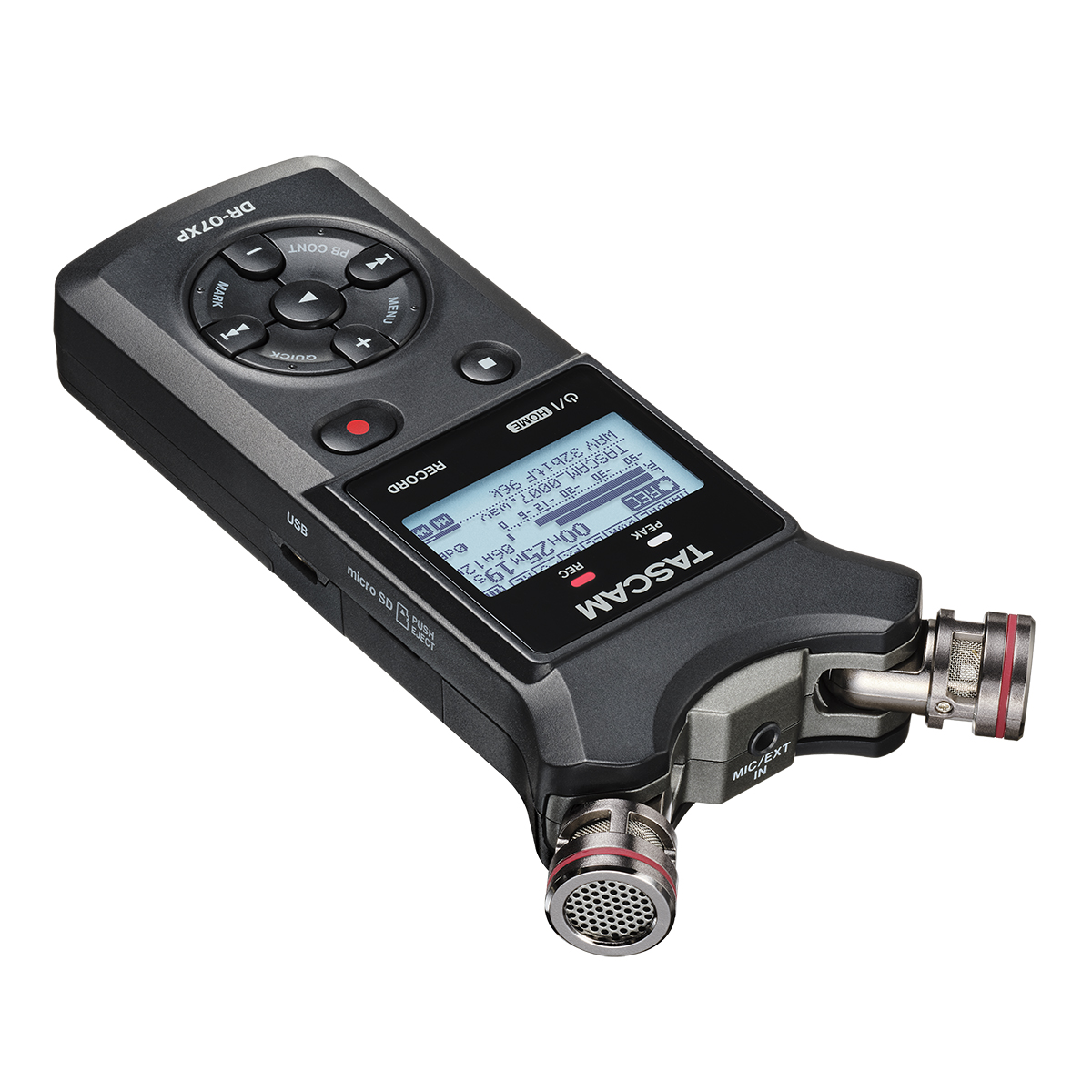 DR-07XP | A-B/X-Y可動式マイク搭載32ビットフロート録音対応 ステレオ