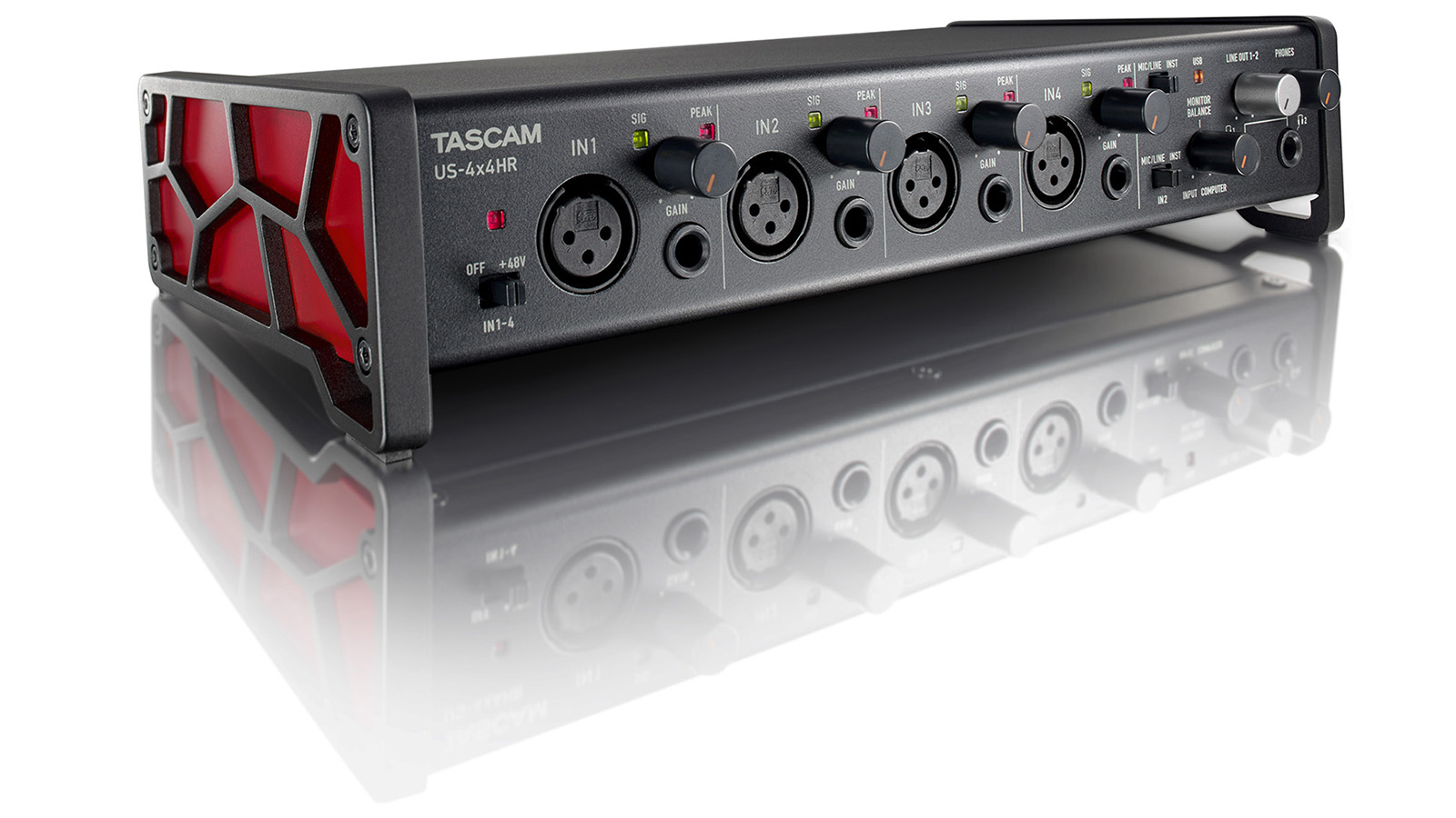 US-4x4HR | 4MIC, 4IN/4OUT 192kHz対応USBオーディオインターフェース