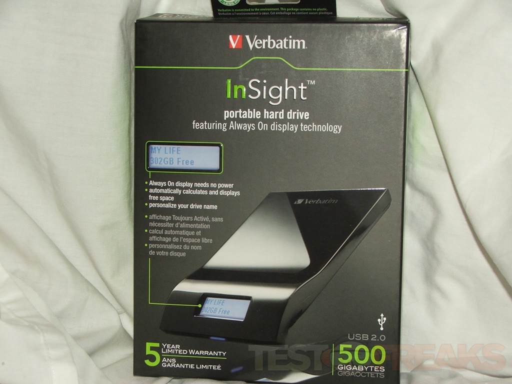 Verbatim 500GB InSight USB Portable Hard Drive with 