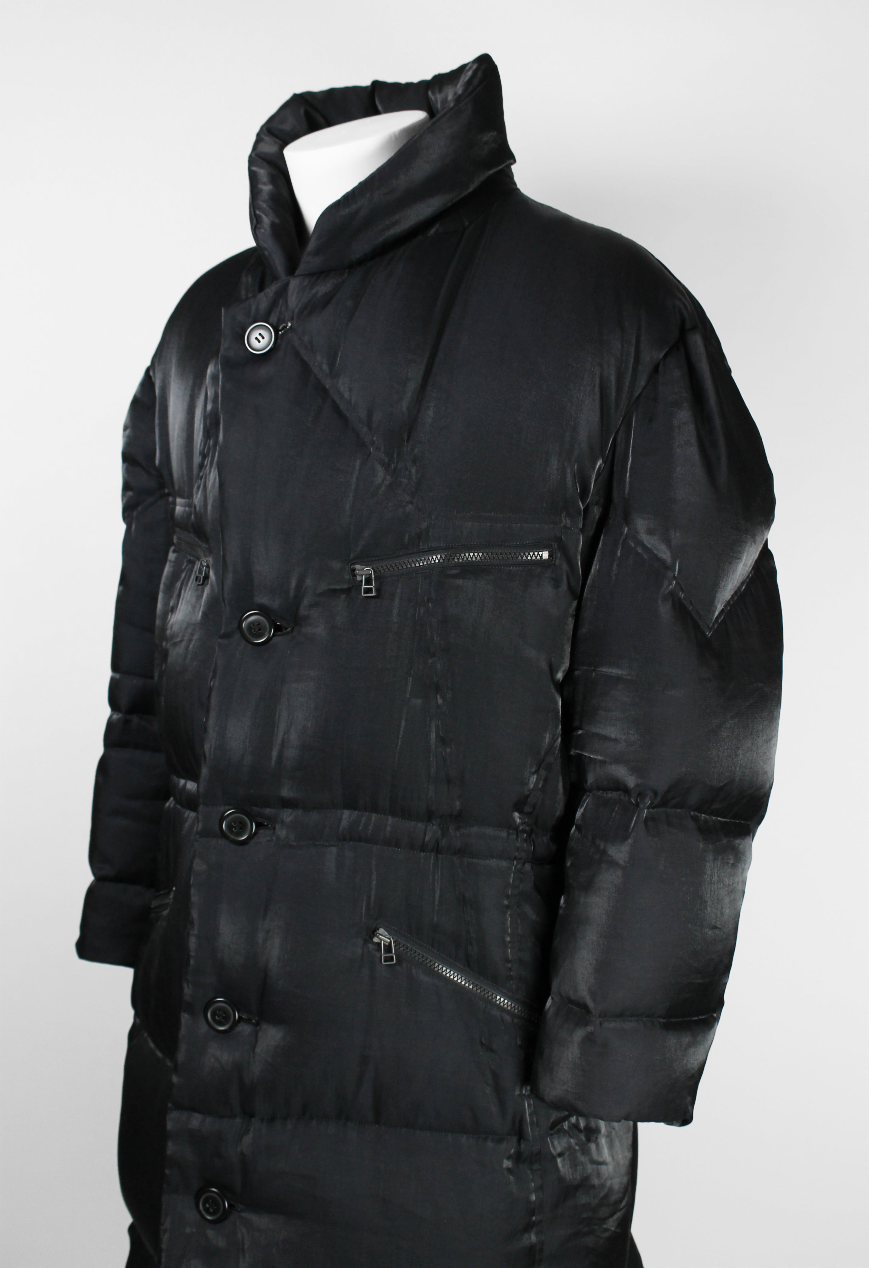 ISSEY MIYAKE MEN FW 1996 LONG METALLIC DOWN COAT – THE 543
