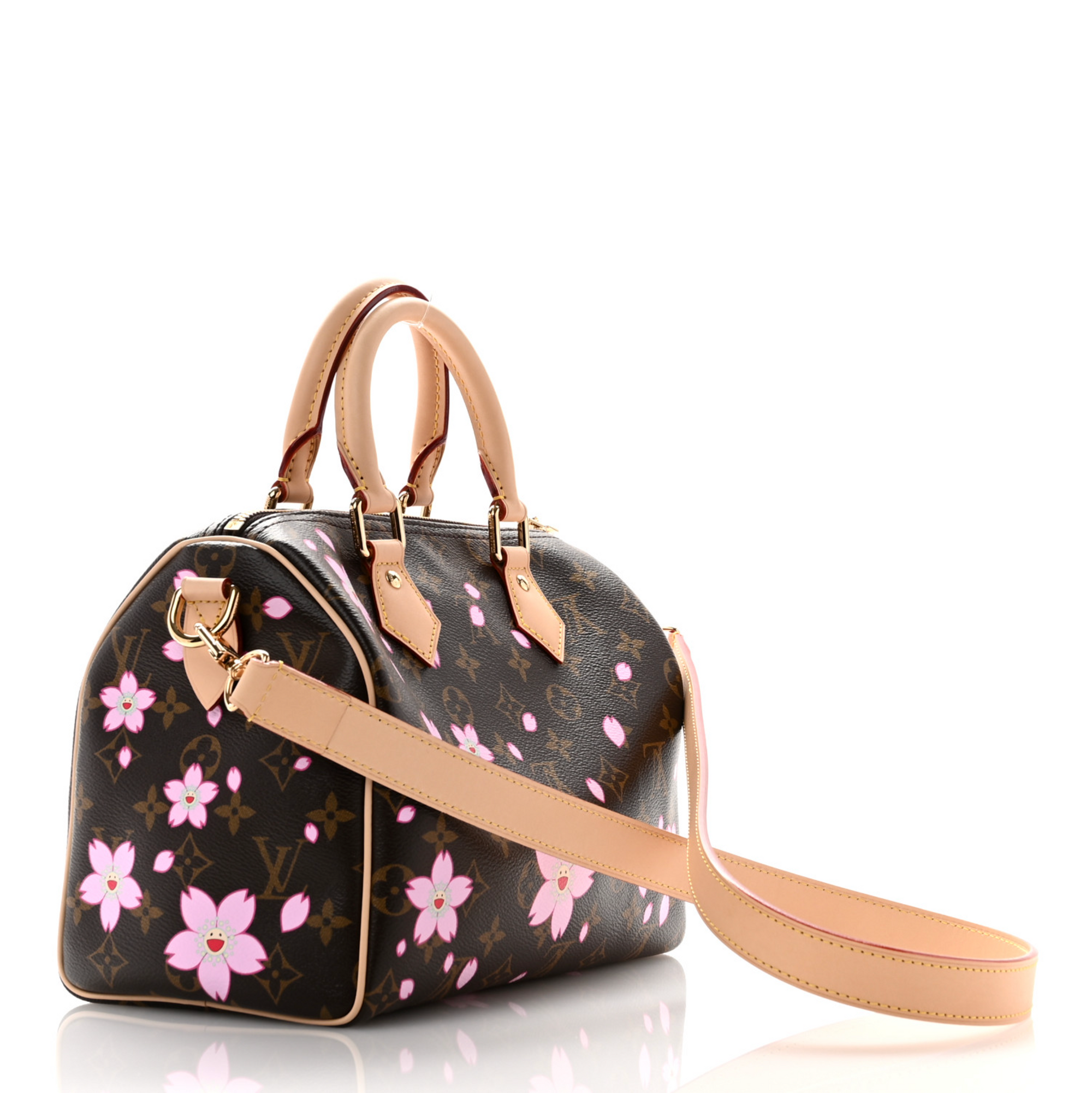 Louis Vuitton LV x TM Cherry Blossom Speedy Bandouliere 25 M14174– TC