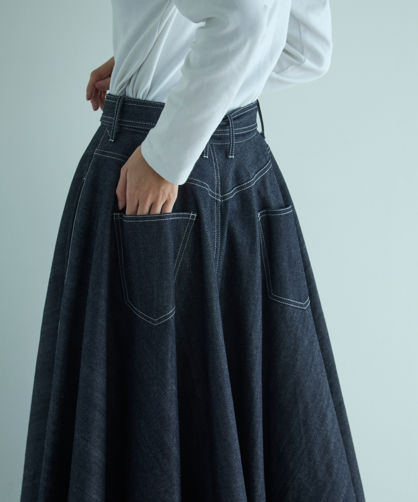 ≪通常販売≫super flare denim skirt（スーパーフレアデニムスカート