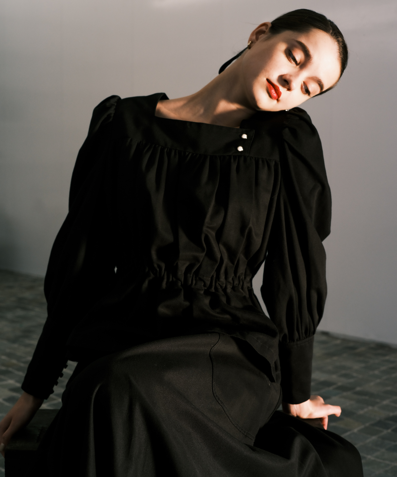 ≪通常販売≫【THE DRESS #27】squareneck puff sleeve blouse