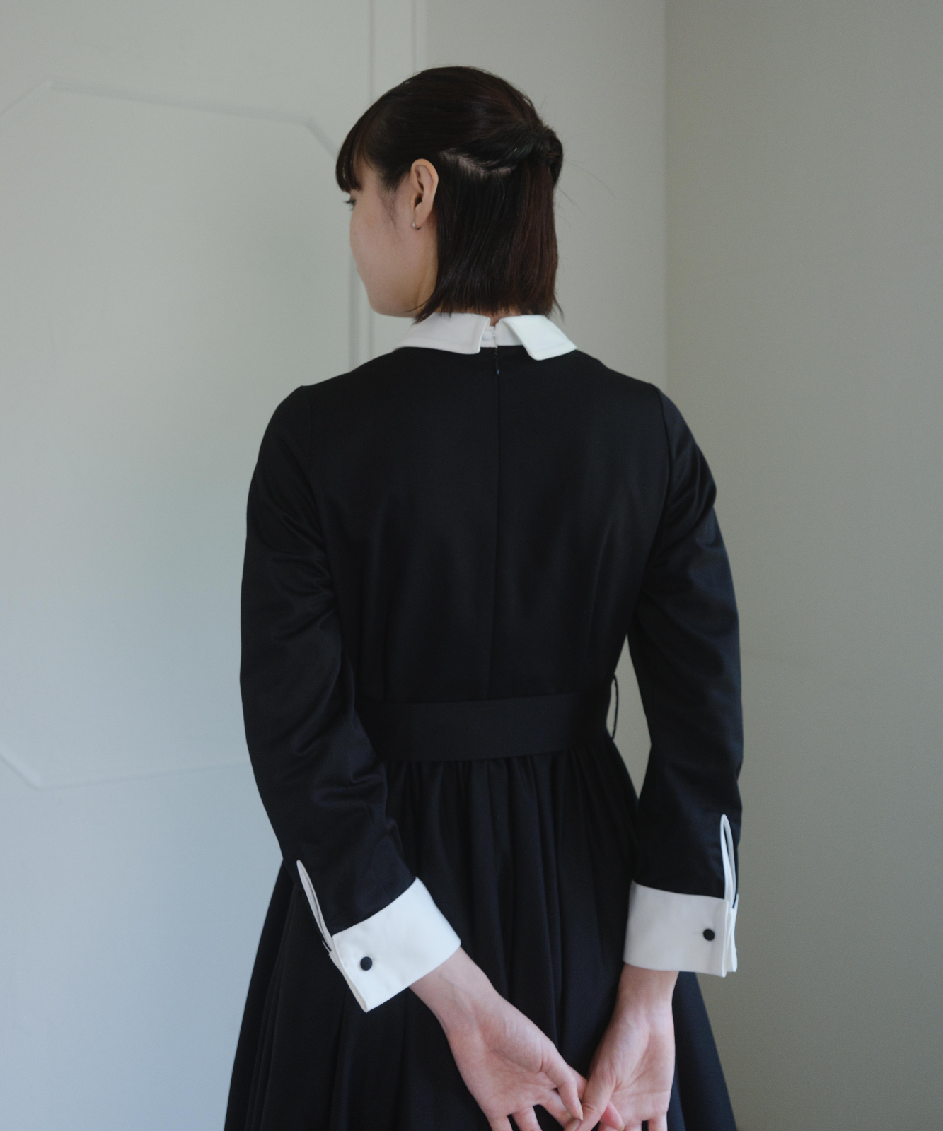 ≪通常販売≫【THE DRESS #32】double cuffs bicolor one piece