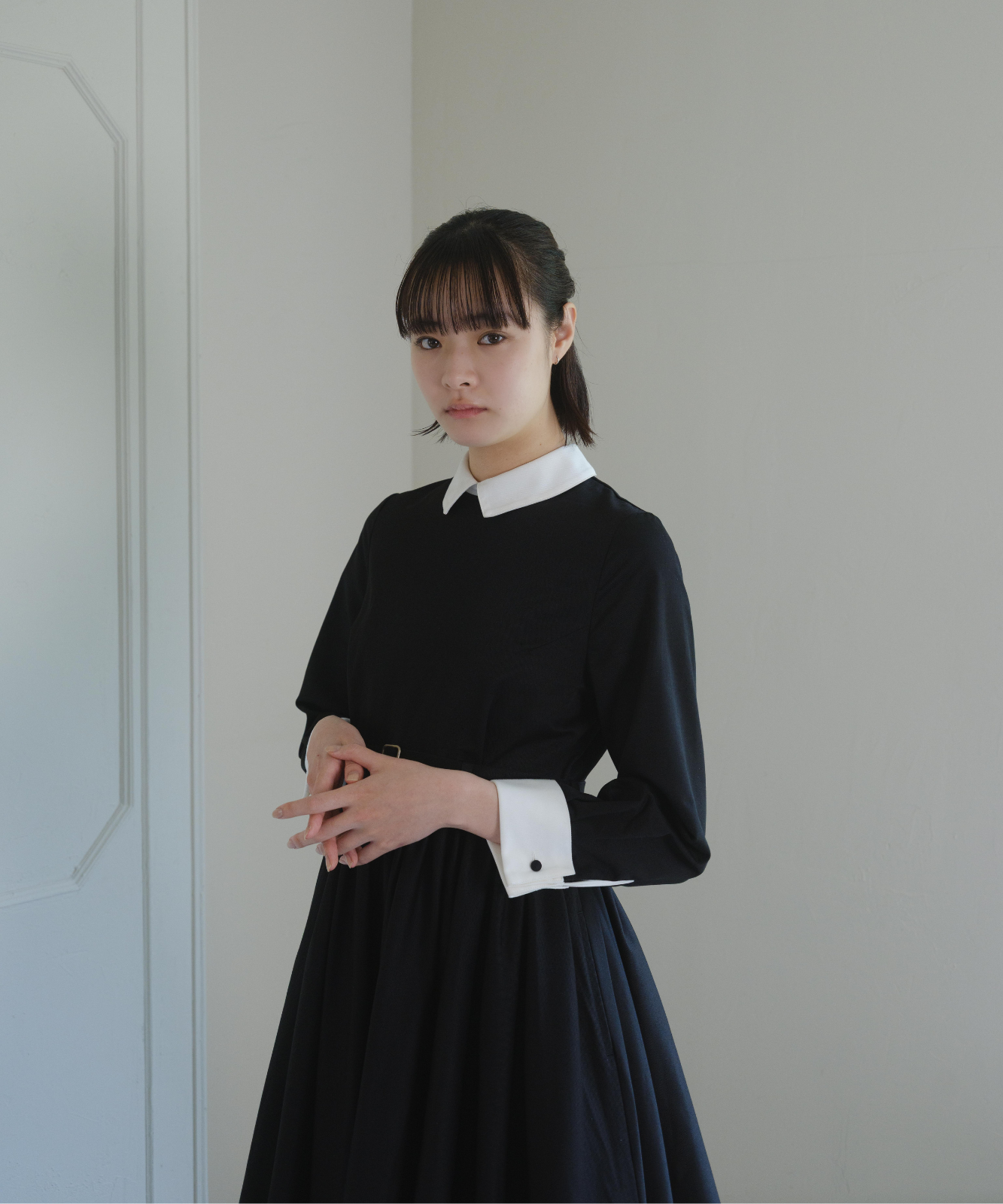 ≪通常販売≫【THE DRESS #32】double cuffs bicolor one piece