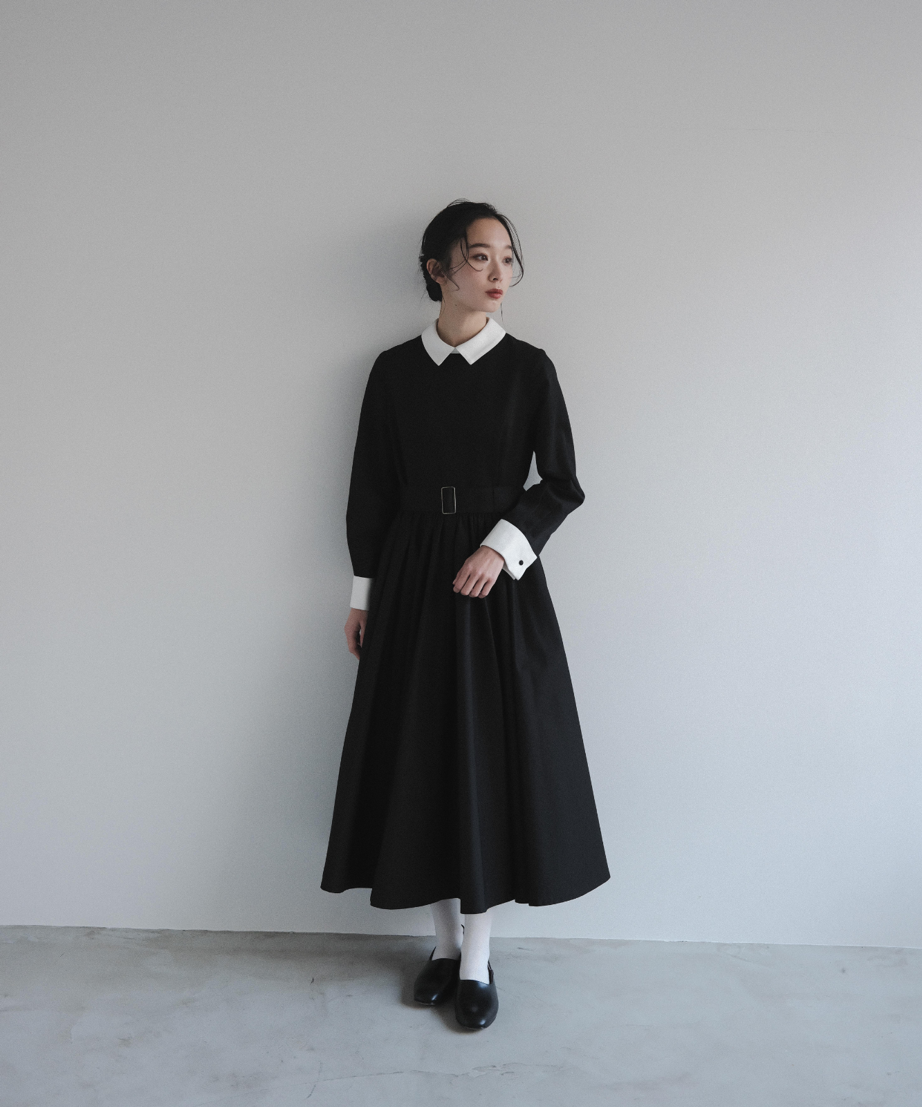 ≪通常販売≫【THE DRESS #32】double cuffs bicolor one piece