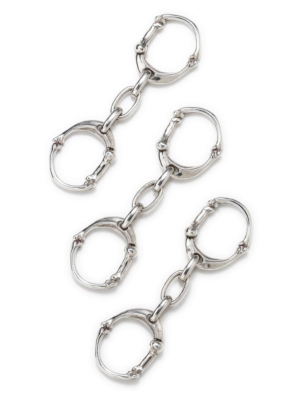 bone shaped carabiner bracelet. -S- - sspj.0021-silver