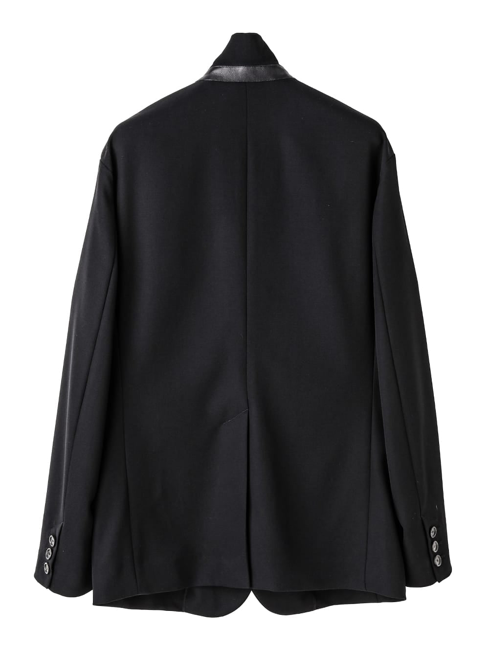 sj.0001AW25-black ショールカラーサックジャケット The Black-and