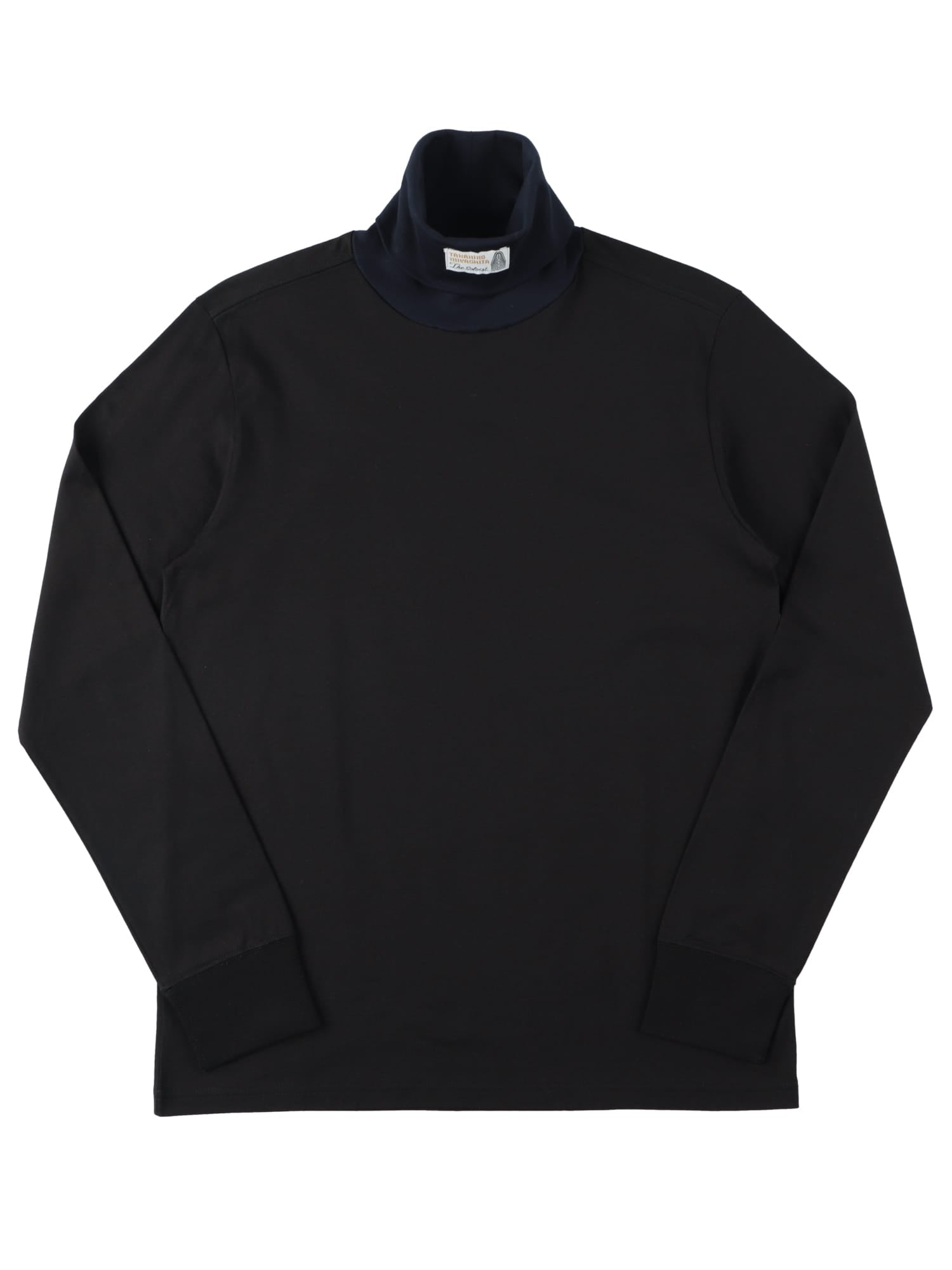 sc.0010AW22_blackxnavy タートルネックロングスリーブティー