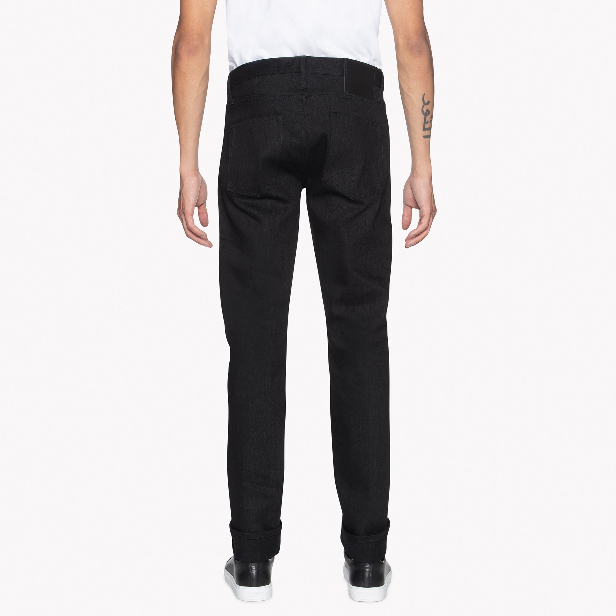 UB144 Skinny Fit 11oz Black Stretch Selvedge Denim | The Unbranded