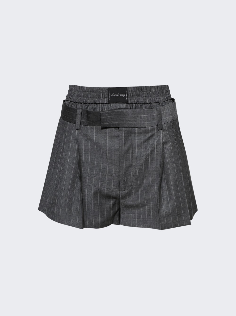 Pleated Short With Boxer Grey Pinstripe | The Webster