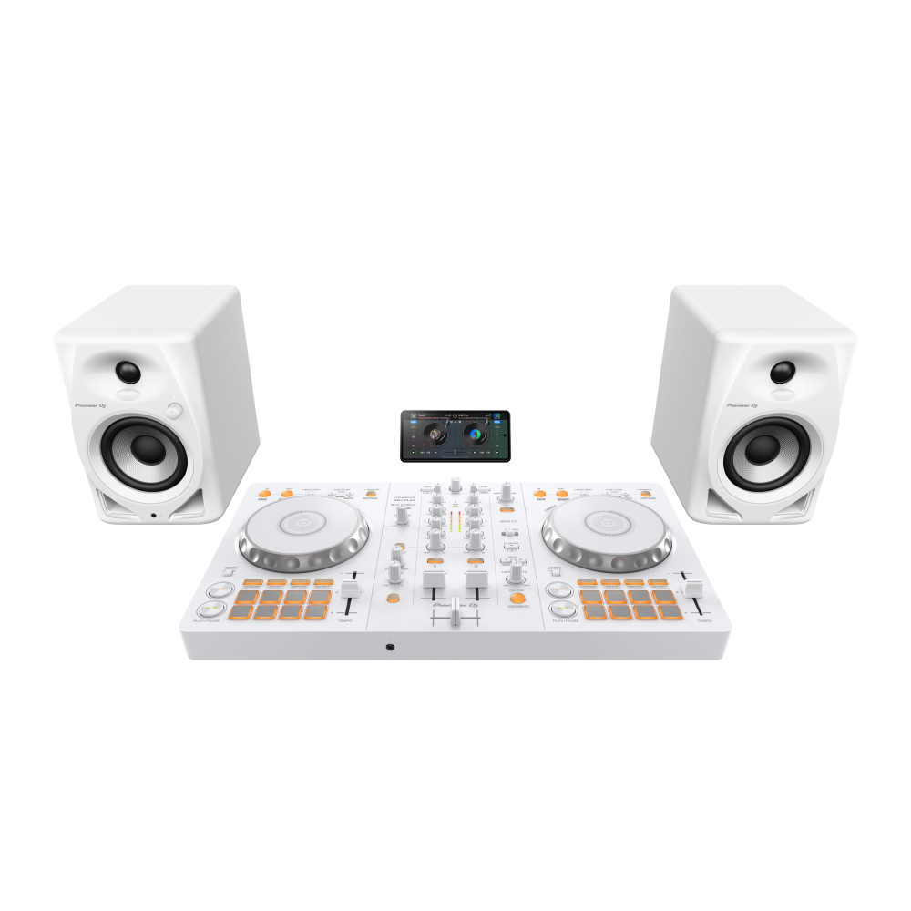 Pioneer DJ DDJ-FLX4 with Pioneer DJ DM-50D-W @ The DJ Hookup