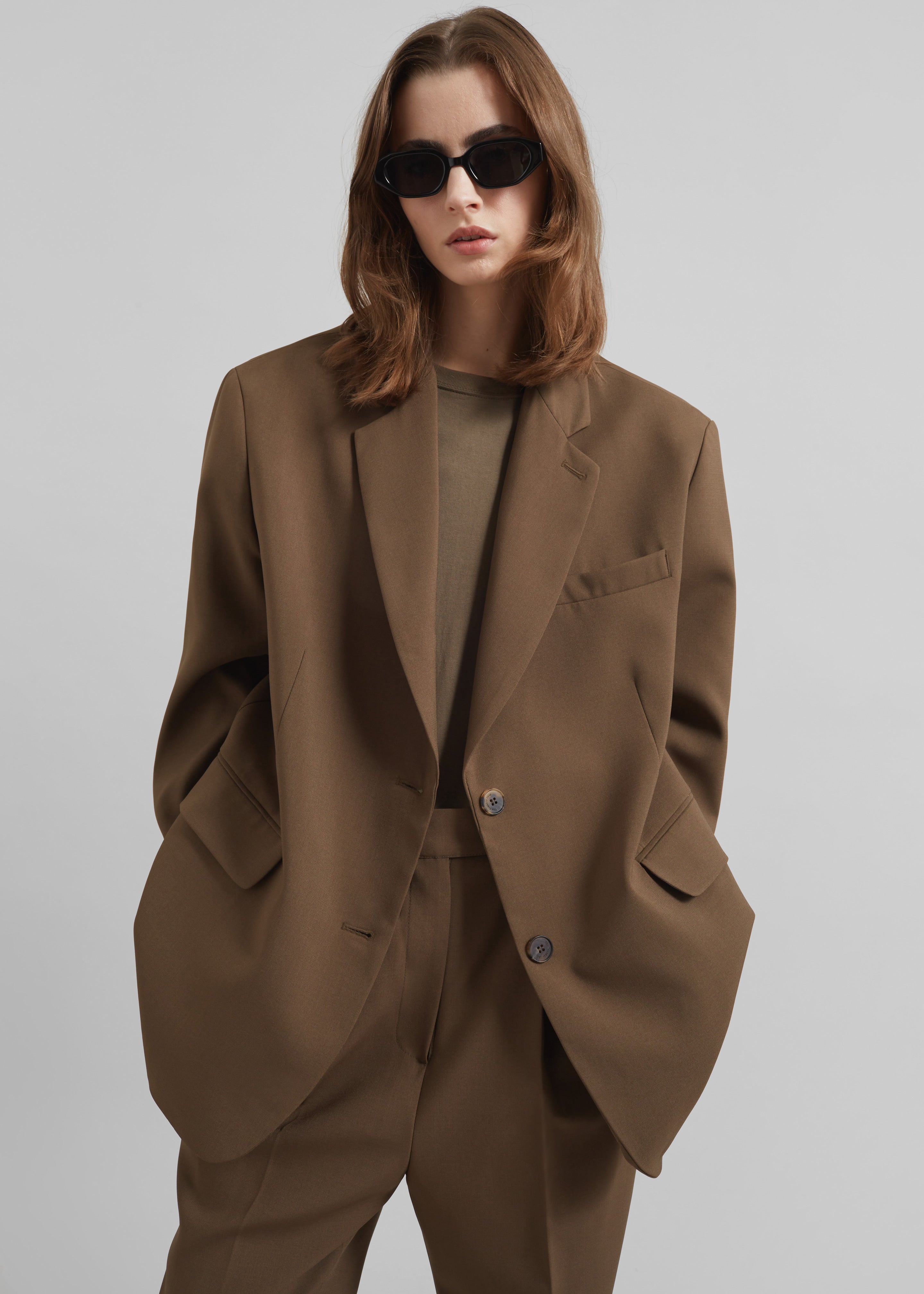 Bea Blazer - Chocolate – The Frankie Shop
