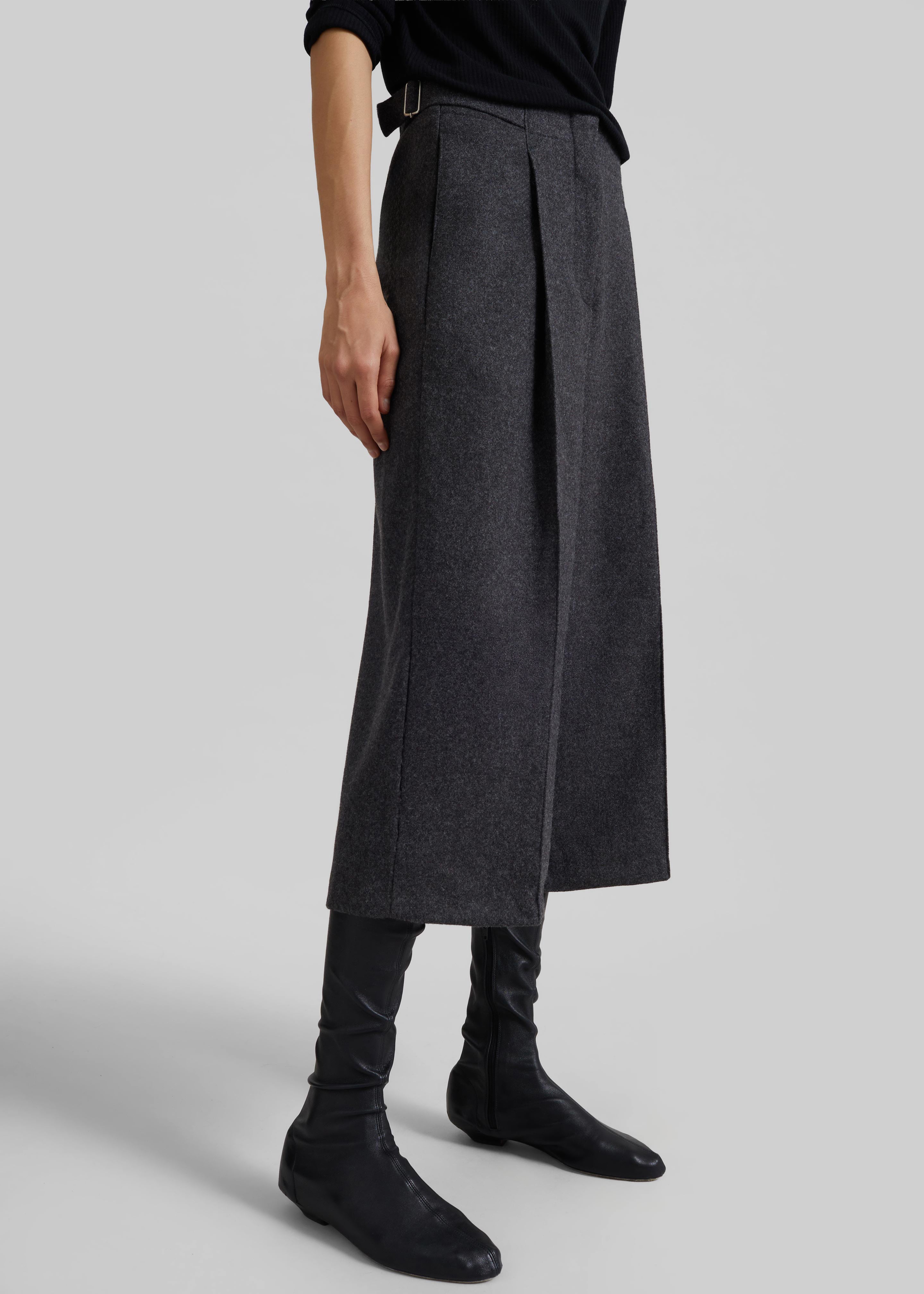 Leher Tailored Wool Culottes - Charcoal – The Frankie Shop