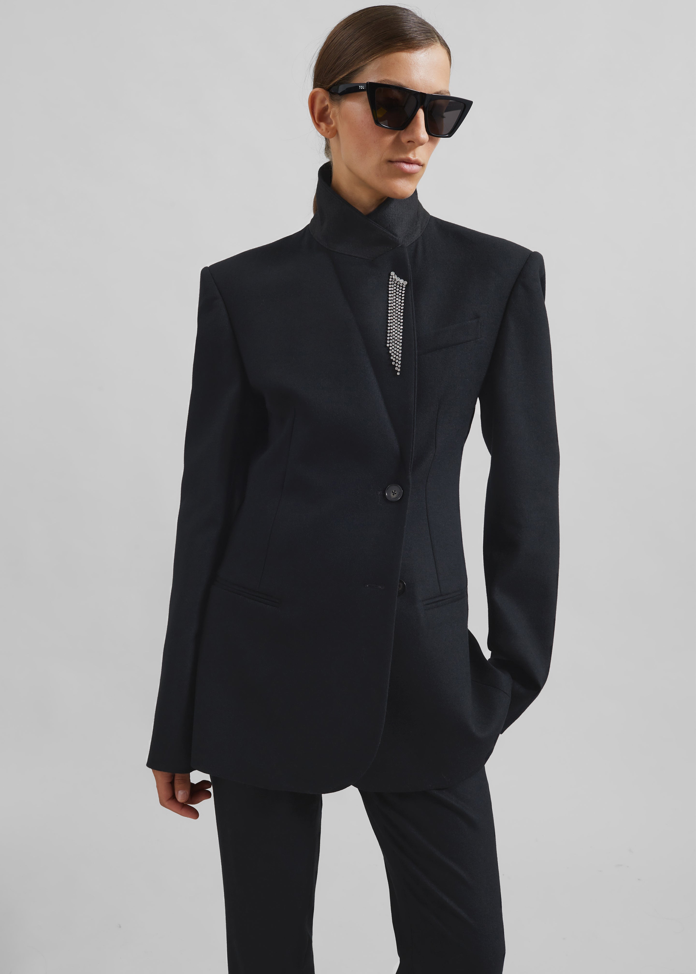 Morrison Crossover Blazer - Black – The Frankie Shop