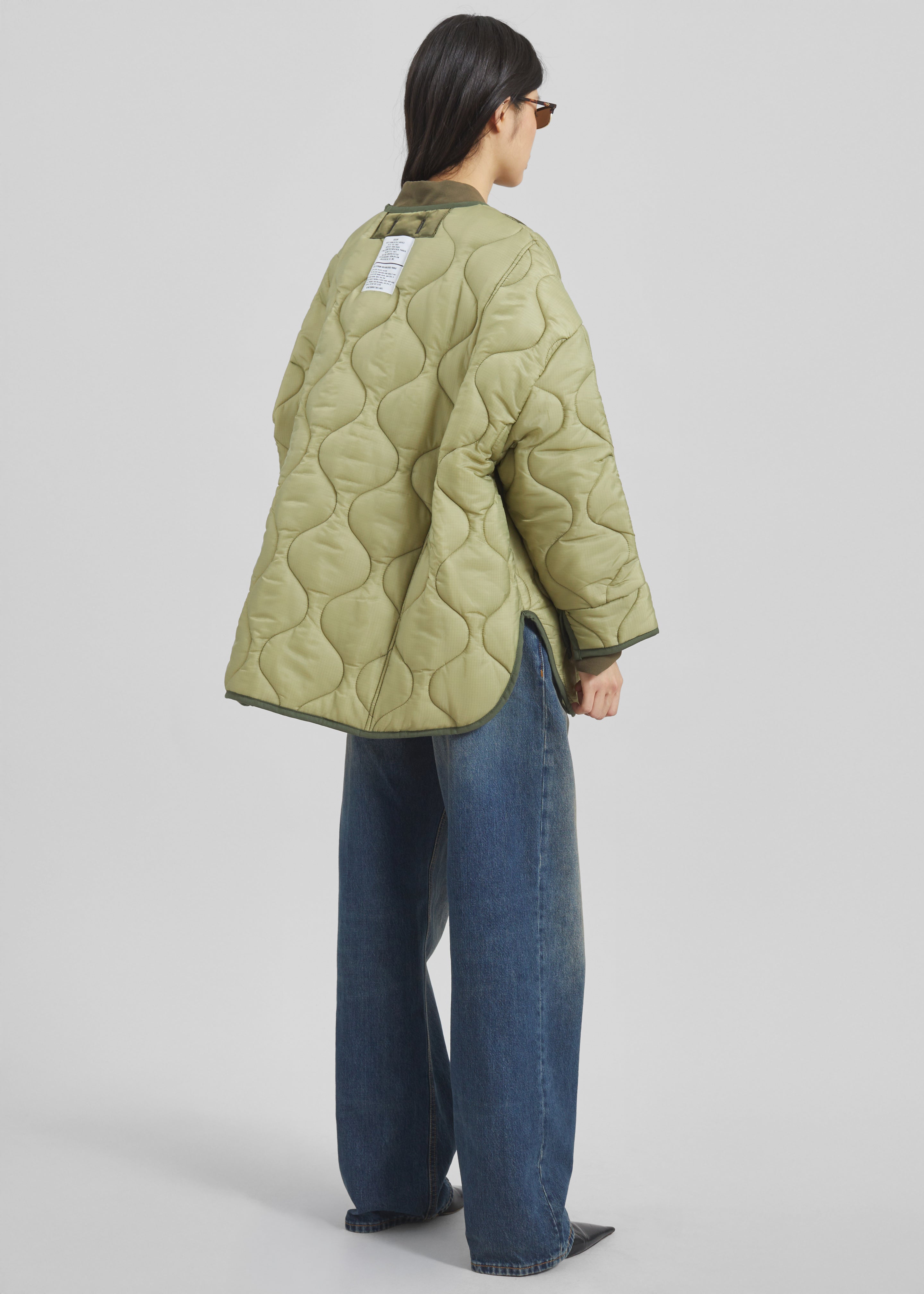 Teddy Quilted Jacket - Moss Green – The Frankie Shop
