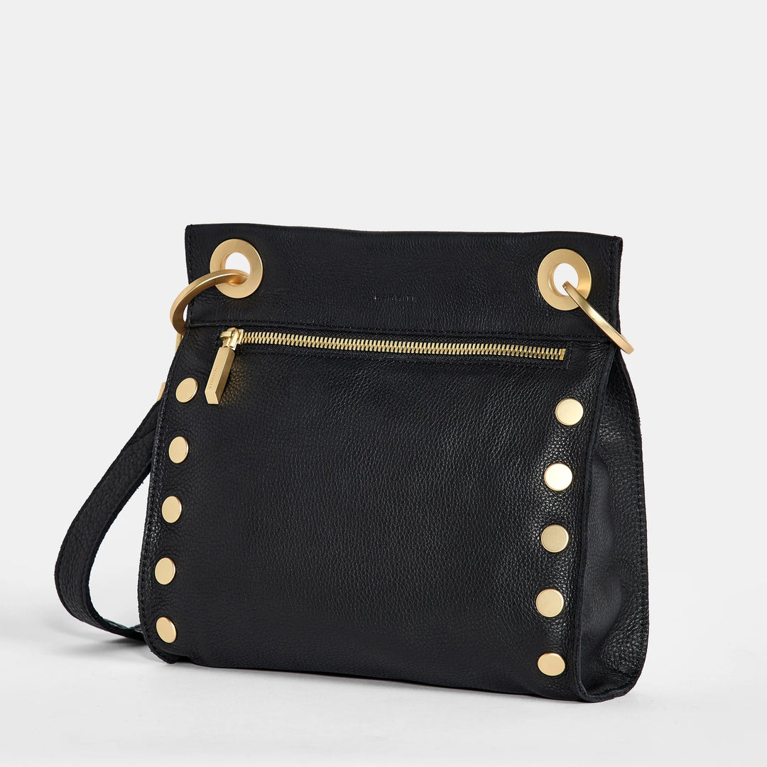 Tony Medium Leather Crossbody Bag - Black – The Horseshoe Crab