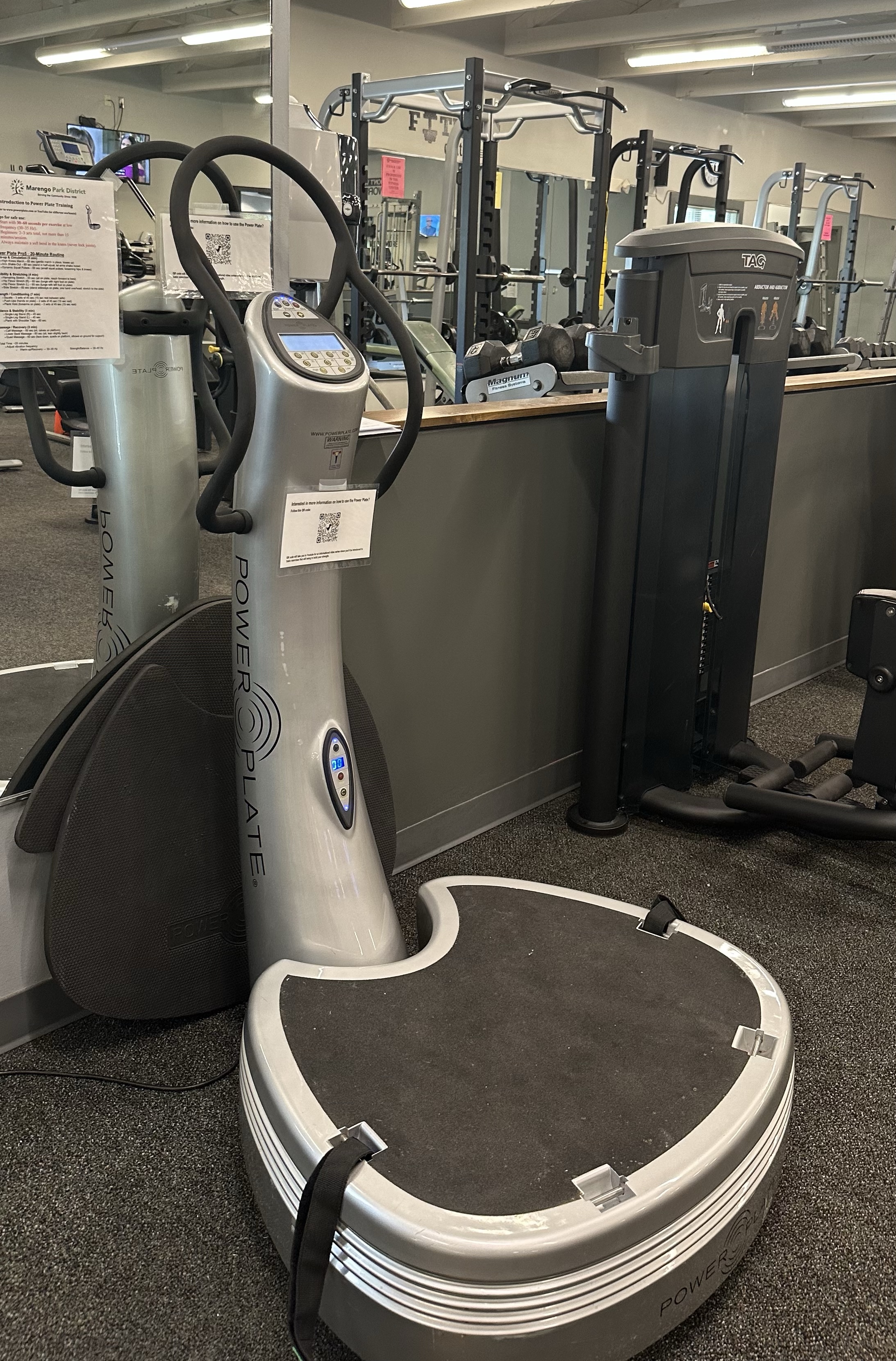 New Power Plate equipment in the fitness center – Marengo Park
