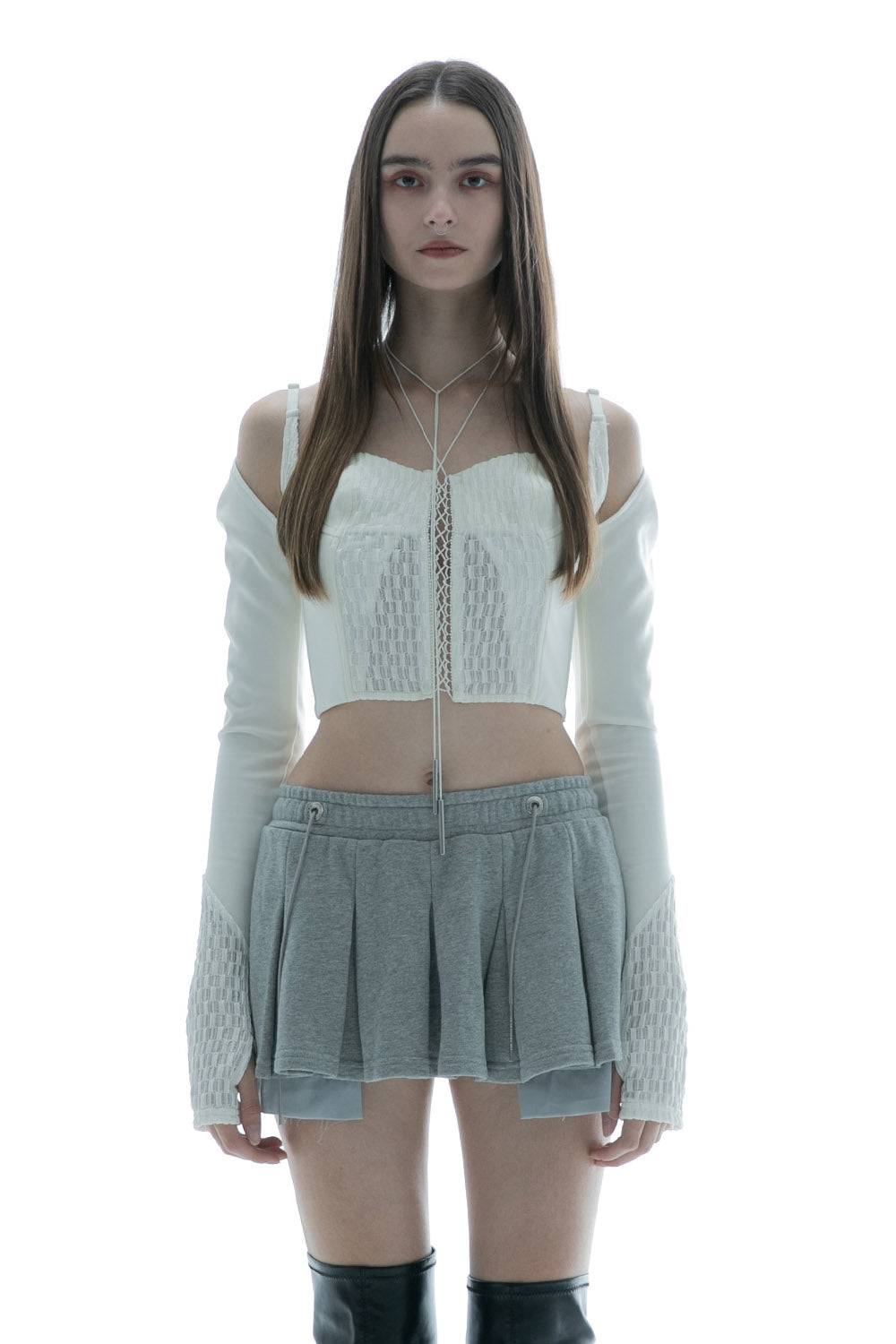 THEREDTHREAD / ザレッドスレッド】S corset camisole petal