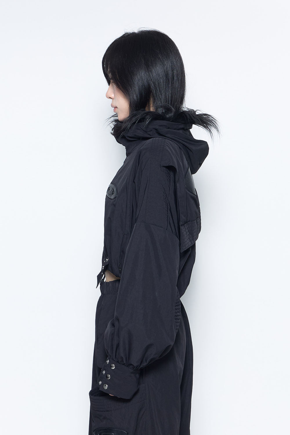 THEREDTHREAD / ザレッドスレッド】S eyelet nylon jacket