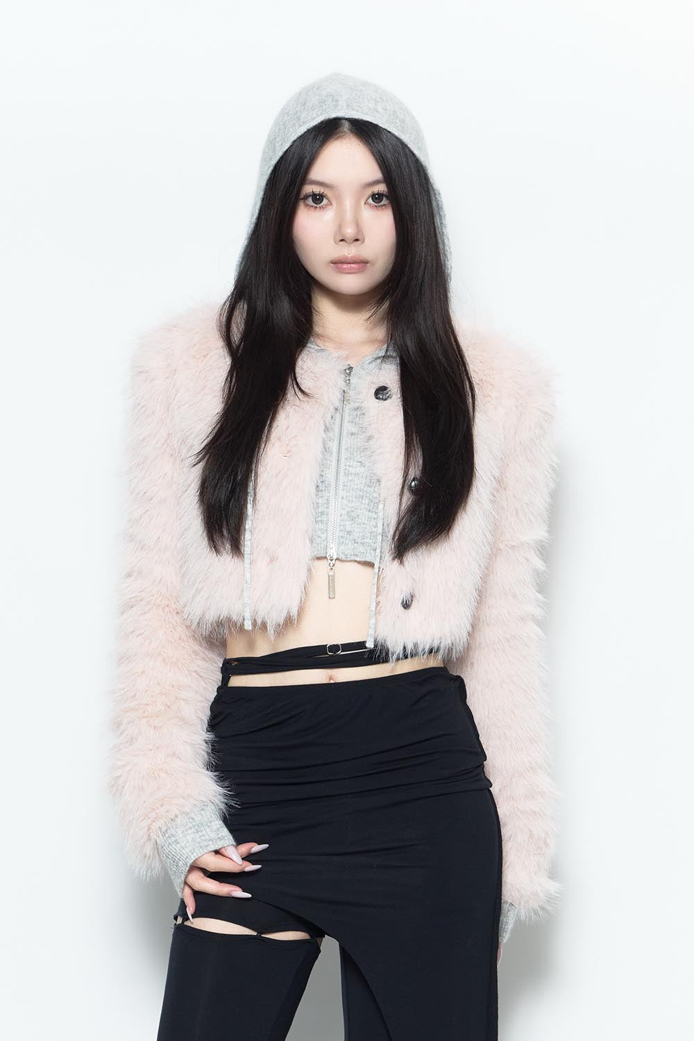 THEREDTHREAD / ザレッドスレッド】S fur jacket short