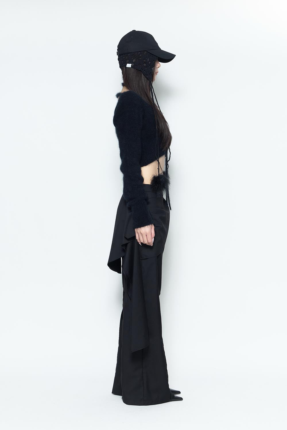 THEREDTHREAD / ザレッドスレッド】S drape tail pants