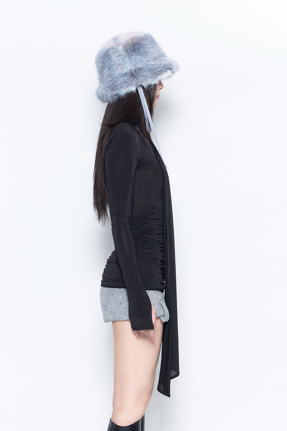 THEREDTHREAD / ザレッドスレッド】S asymmetric drape tops