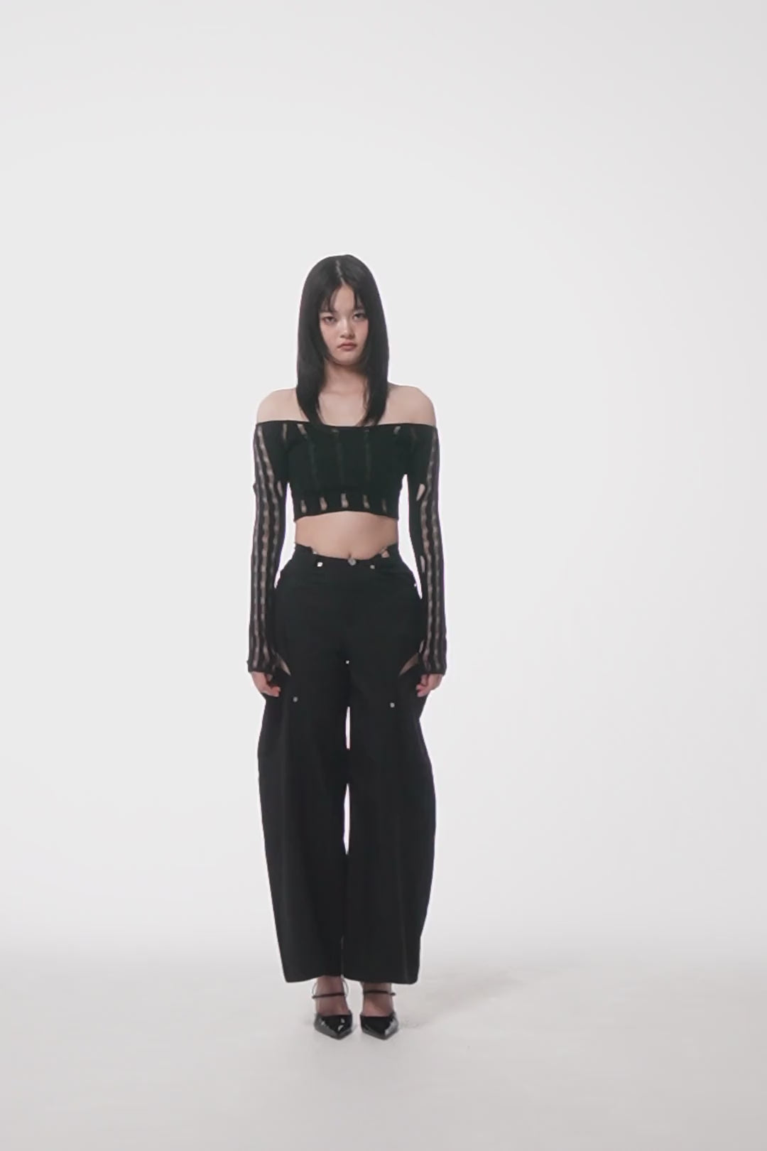 THEREDTHREAD / ザレッドスレッド】S knit bustier tops lace