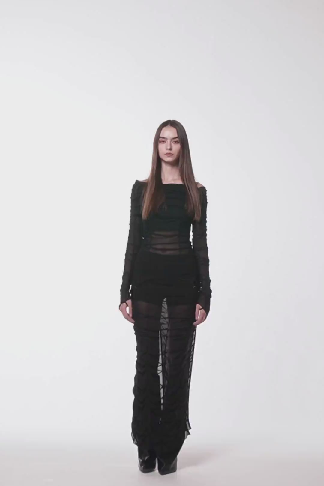 THEREDTHREAD / ザレッドスレッド】S slit fit skirt petal