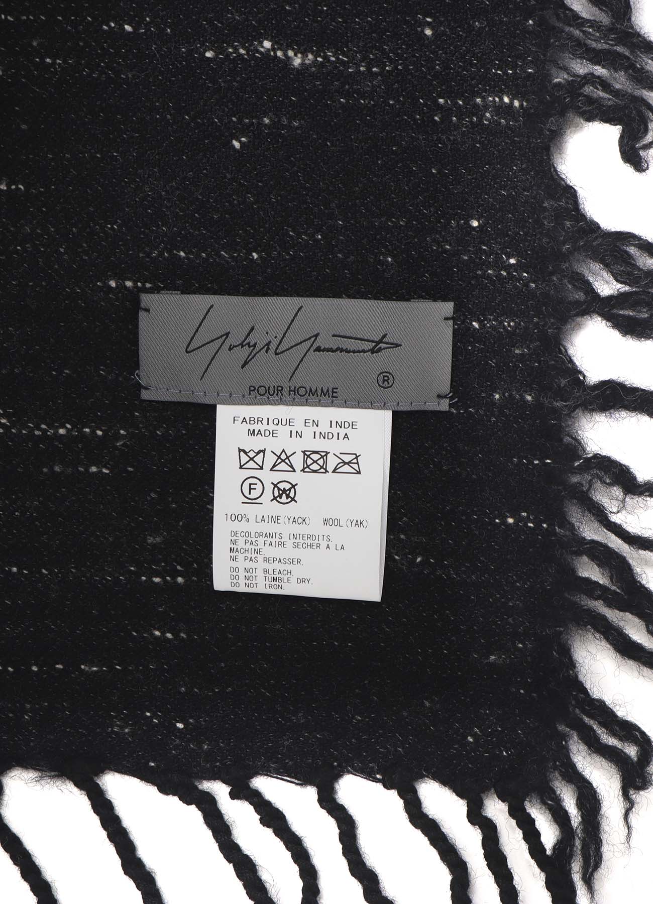 W/DIAMOND JQ YAK WOOL SCARF – THE SHOP YOHJI YAMAMOTO