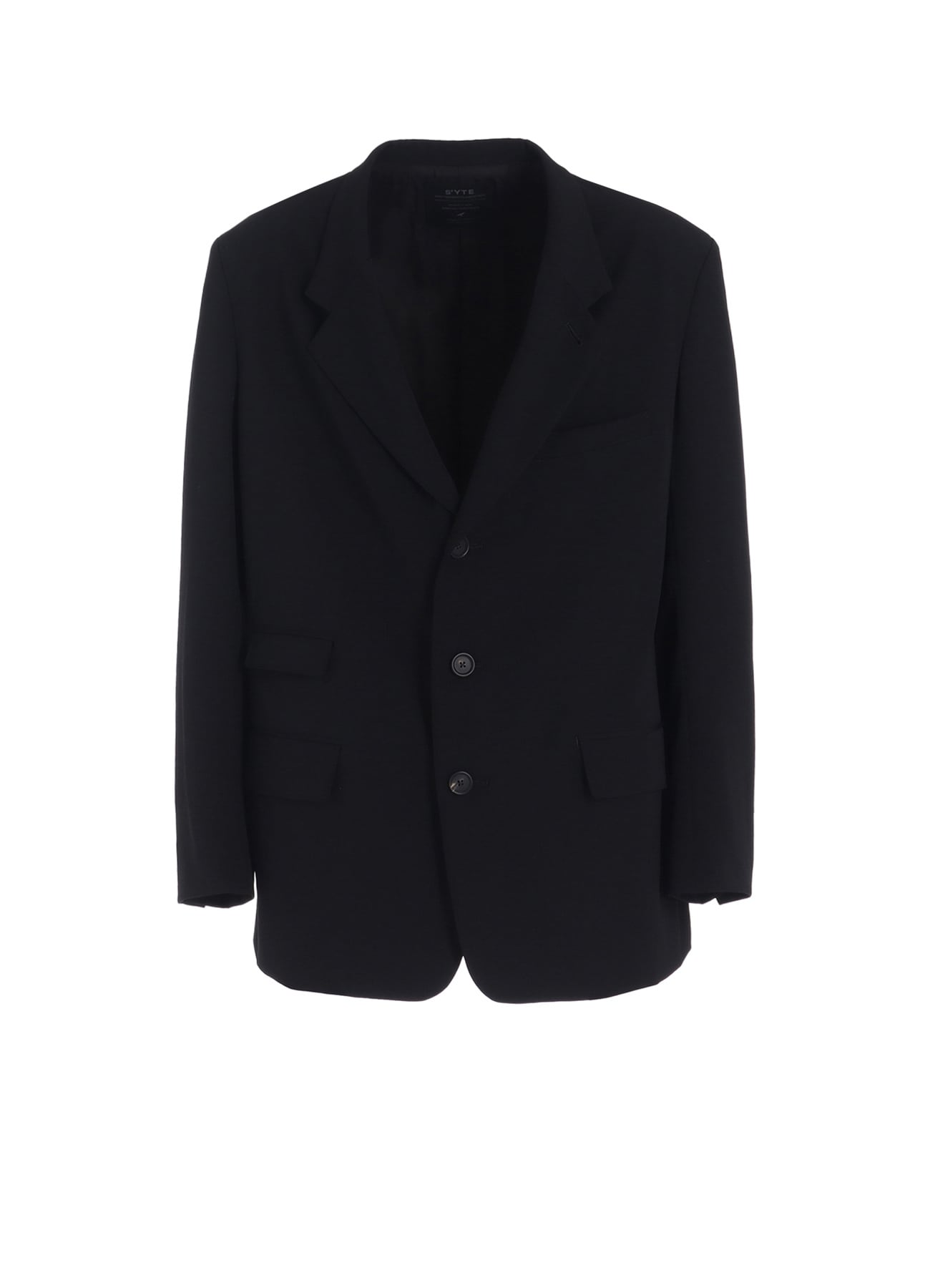 WASHER WOOL GABARDINE CHANGE POCKET TAILORED JACKET(S Black): S