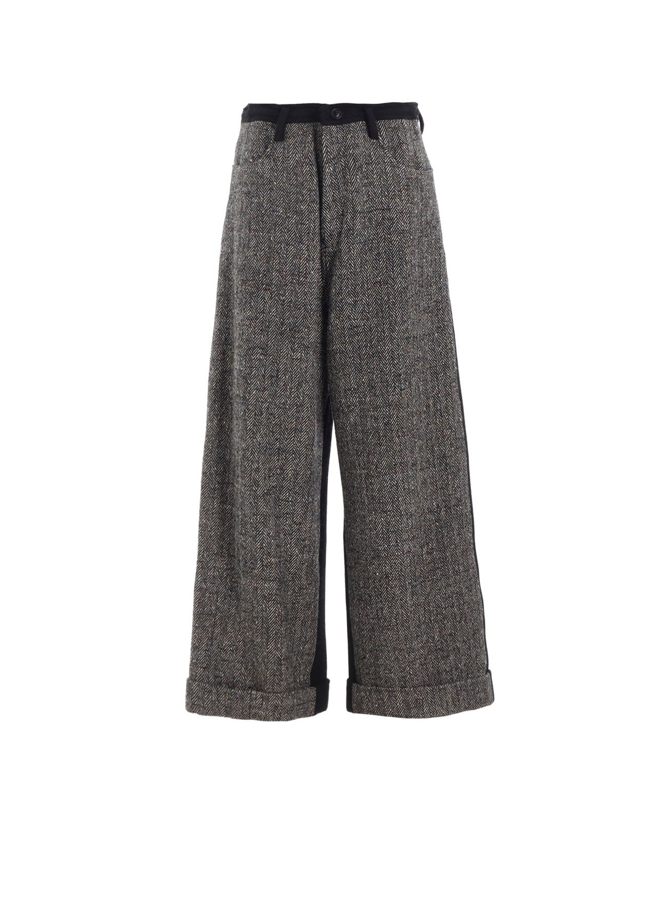 BIG HERRINGBONE WIDE PANTS(XS Black): Soldes｜THE SHOP YOHJI YAMAMOTO