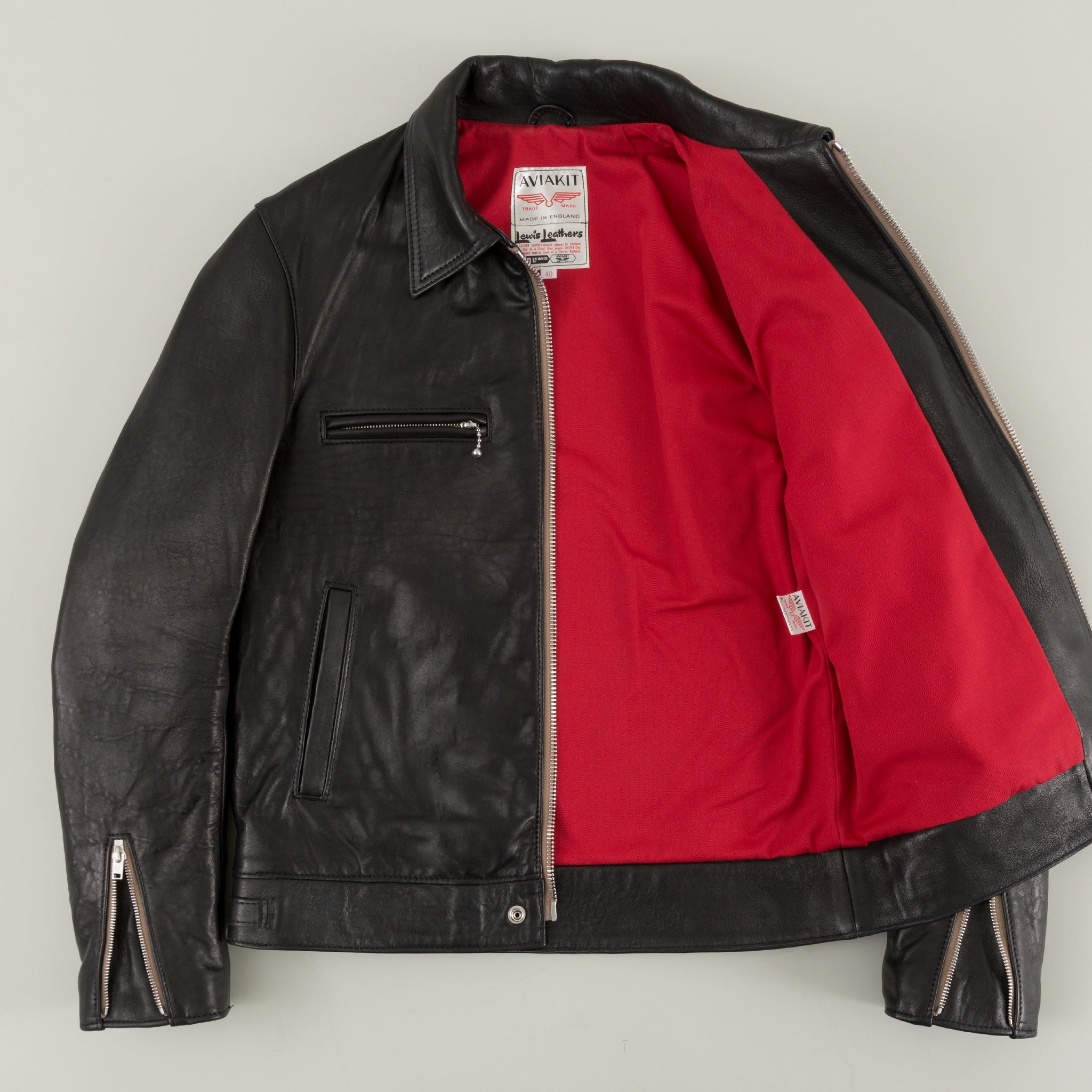 Lewis Leathers Dominator in Black Sheepskin - The Stronghold