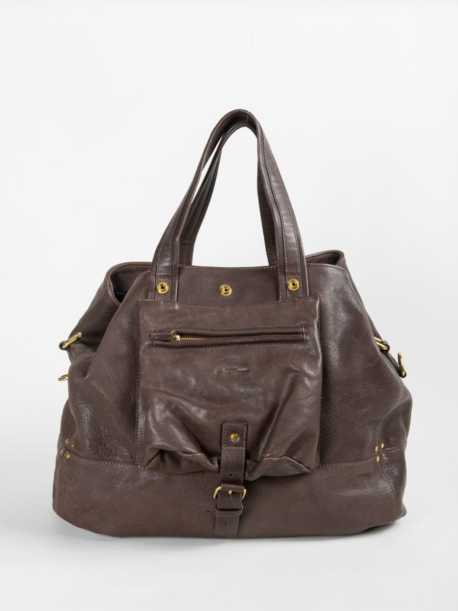 Jerome Dreyfuss Large Billy Bag in Moka Leather