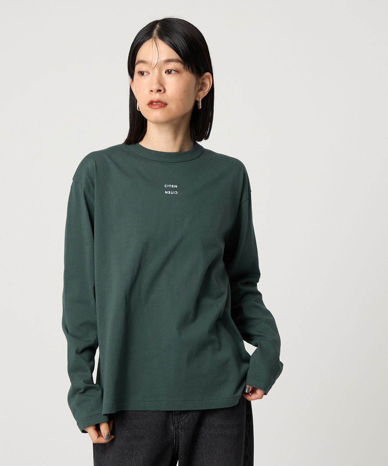 楽天市場】Tシャツ・カットソー（カラーグリーン・袖の長さ長袖・柄