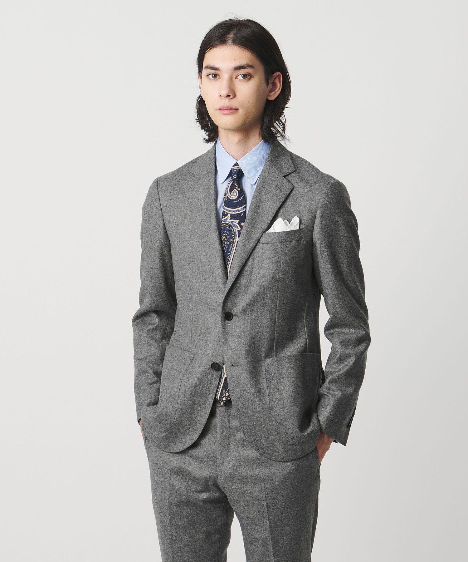 新品未使用 THE GIGI ネイビー フランネル スーツ/44/セットアップ