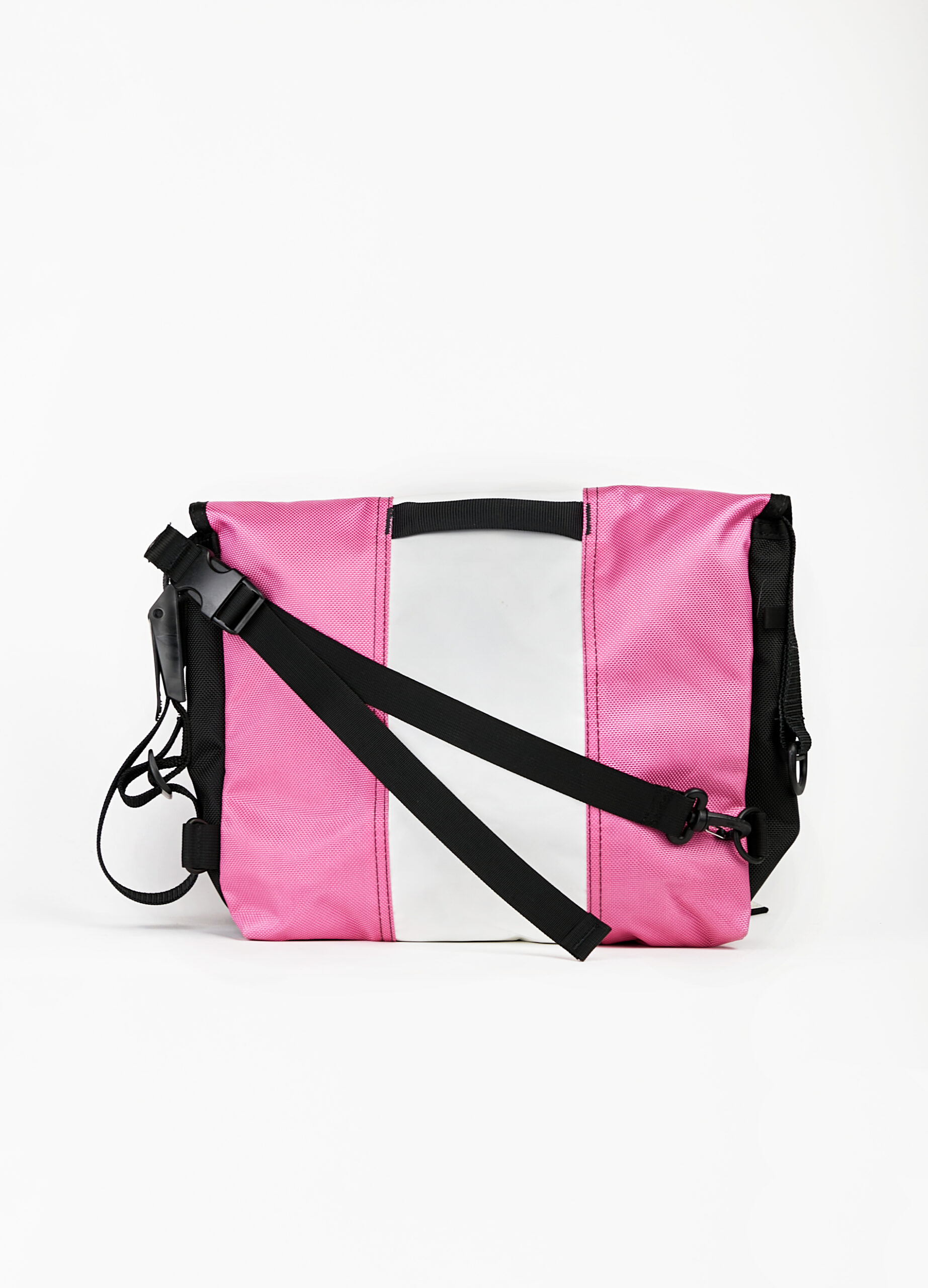 Timbuk2 Classic Billboard Messenger Bag Pink / White with stickers