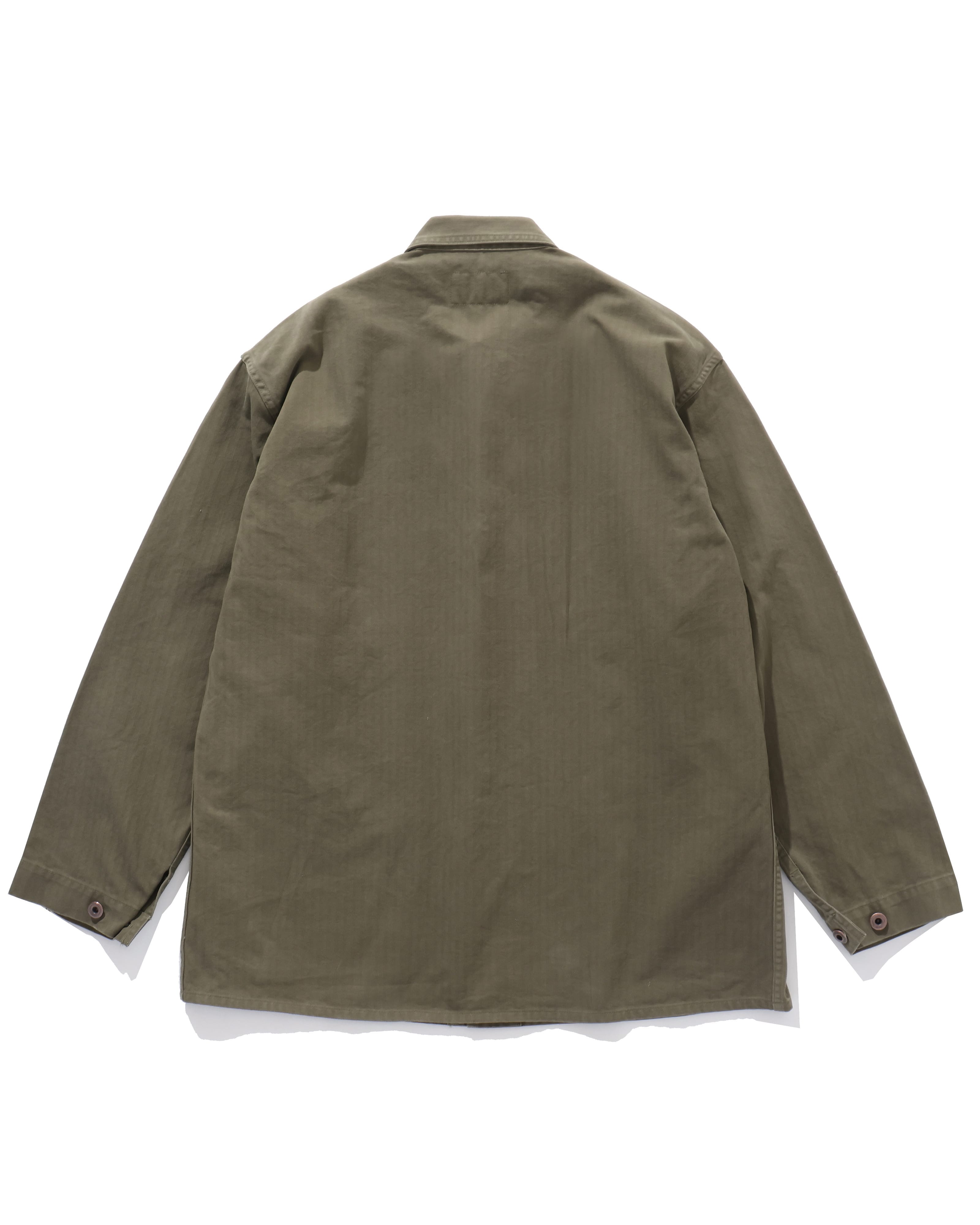 40s USMC P-47 HBT Jacket (Stone Wash) Dark Olive – TIME AFTER TIME