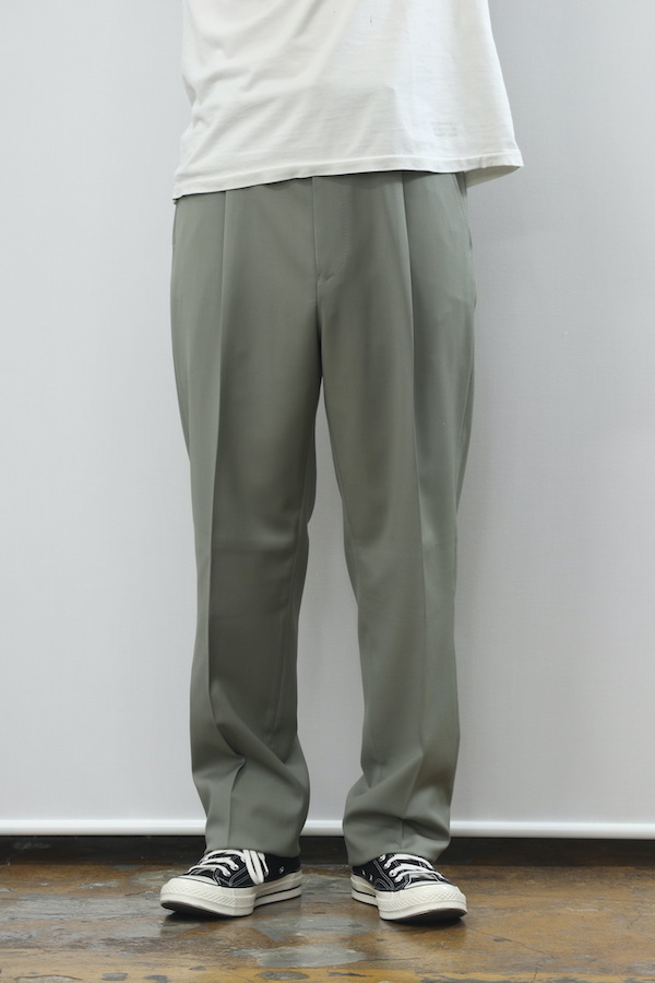 TIGHT / PLEATED TROUSERS ( TYPE-2 )（SMOKY-GREEN）