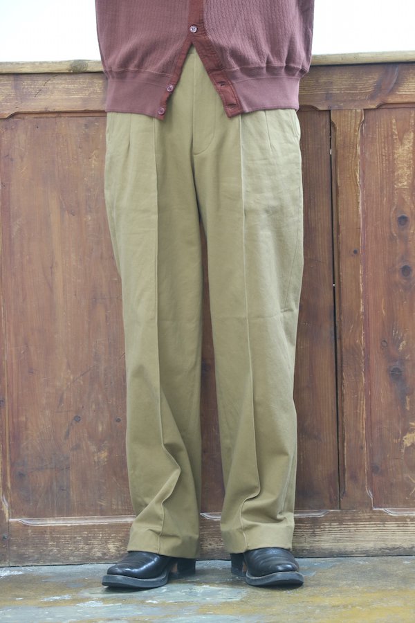 TIGHT / FRONT TUCK ARMY TROUSER (MOSS)