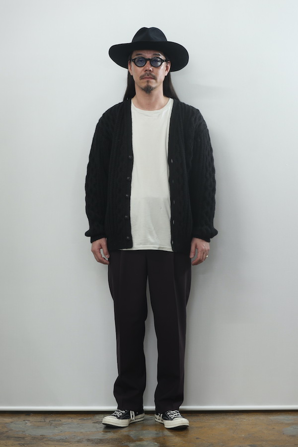 TIGHT / ARAN CARDIGAN（BLACK）
