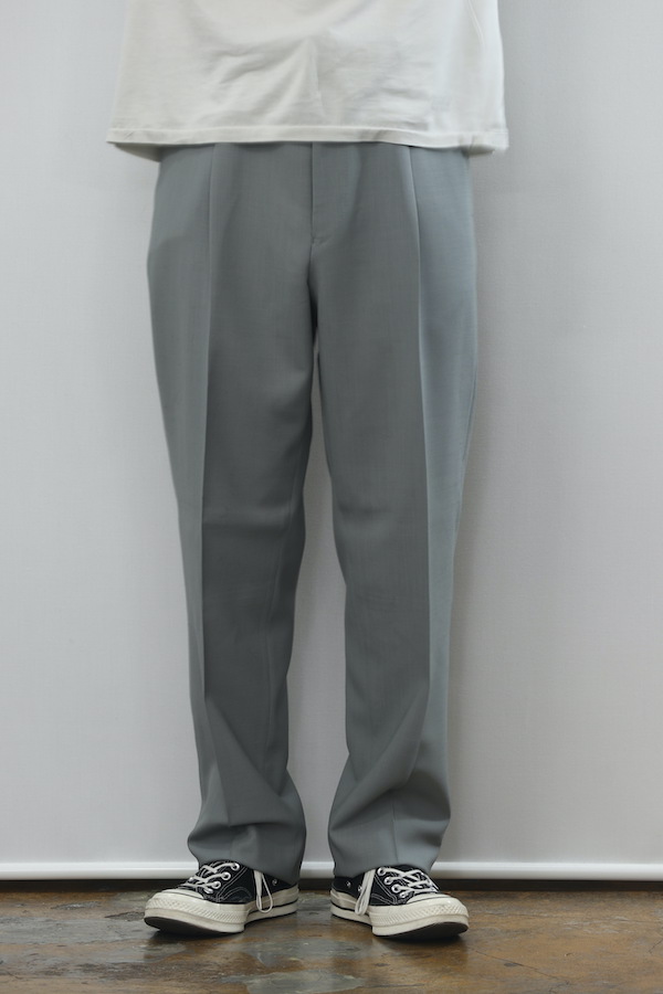 TIGHT / PLEATED TROUSERS ( TYPE-2 )（GRAY）