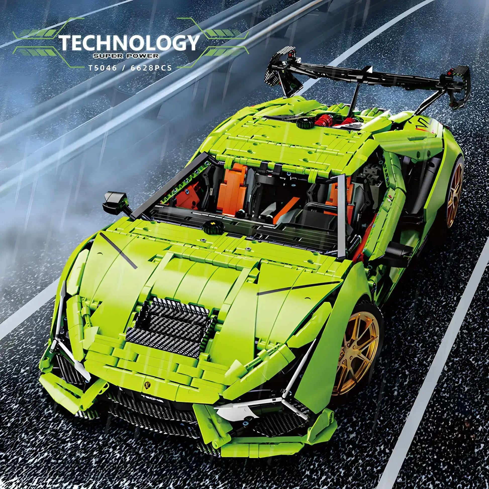 Tongshengju Technic Lambo SVJ (6628PCS) Sports Car Building Blocks